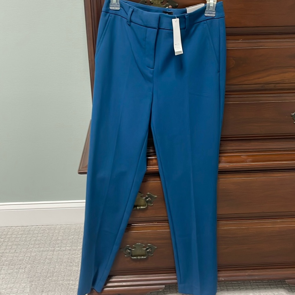 White House Black Market Blue Slim Pants NWT Sz 2